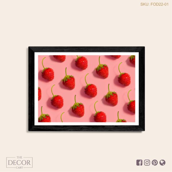 Strawberry Pattern on Pink