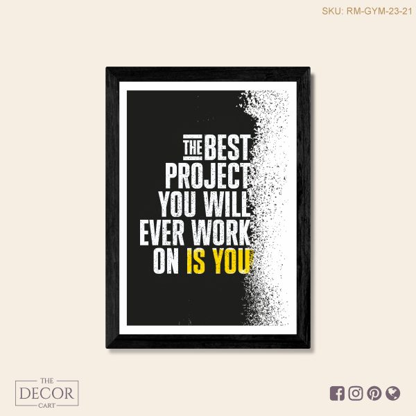 You are your best project